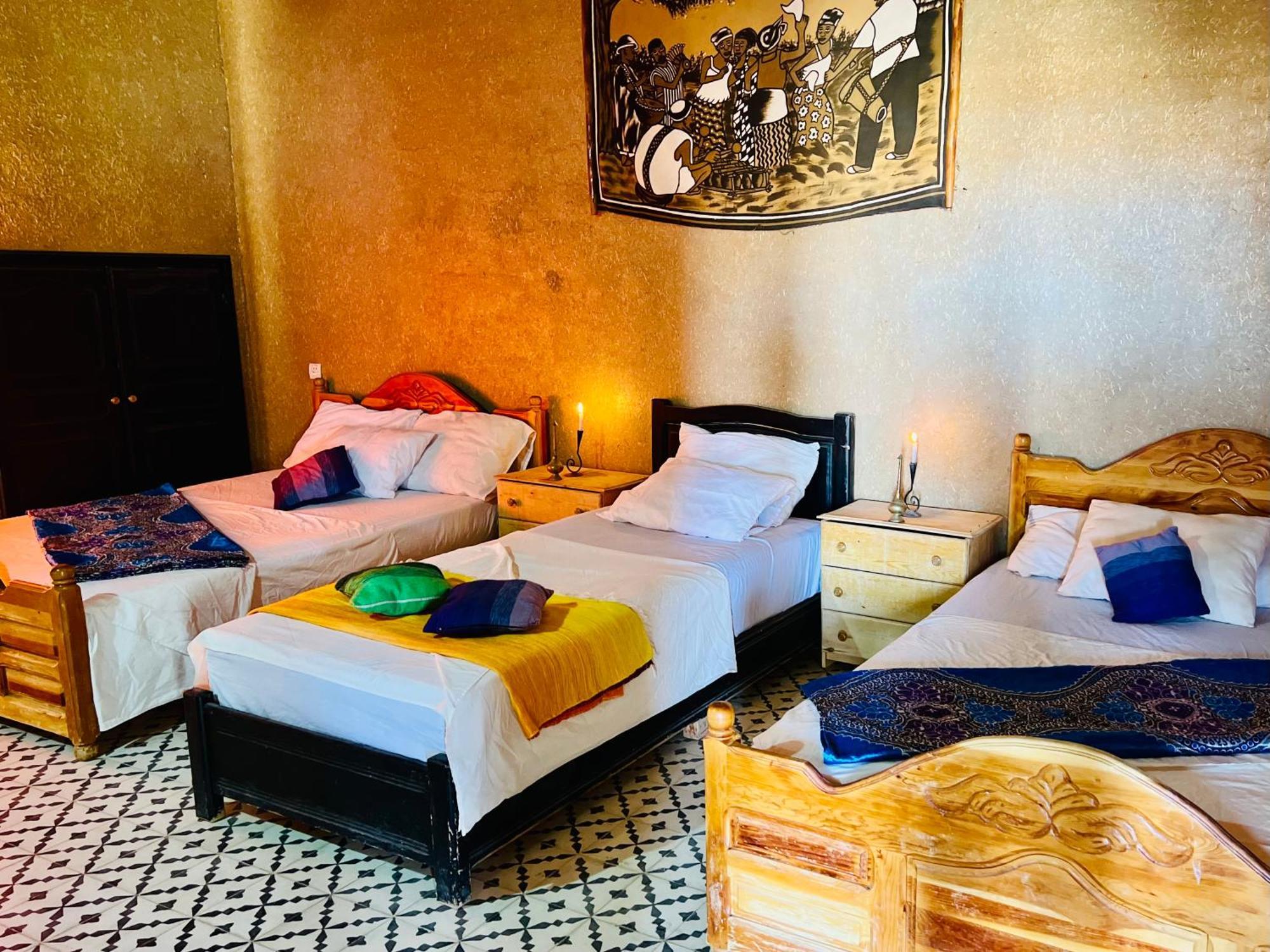 Hotel Camping Les Roses Des Dunes & Piscine メルズーガ エクステリア 写真